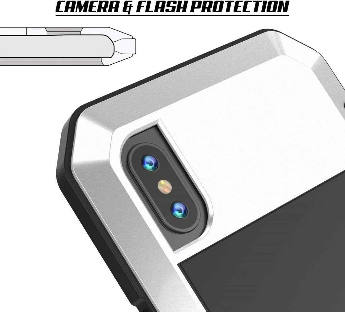 Gold Aluminum Metal iPhone SE 2022 (Gen3) Case Heavy Duty Shockproof Scratch Resistant Protection T85841