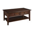 2 Drawer Cocktail Table With Shelf P480518