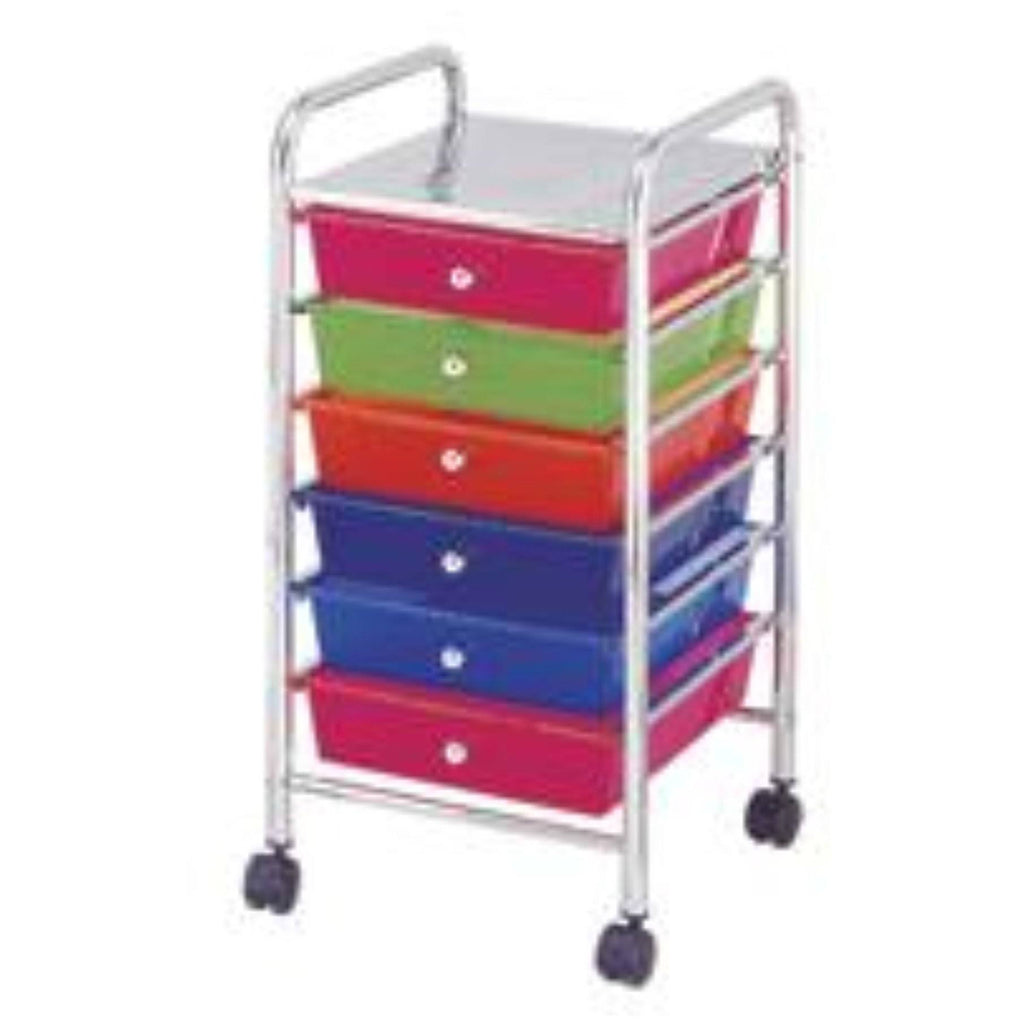 6 Drawer Storage Cart, Chrome O290