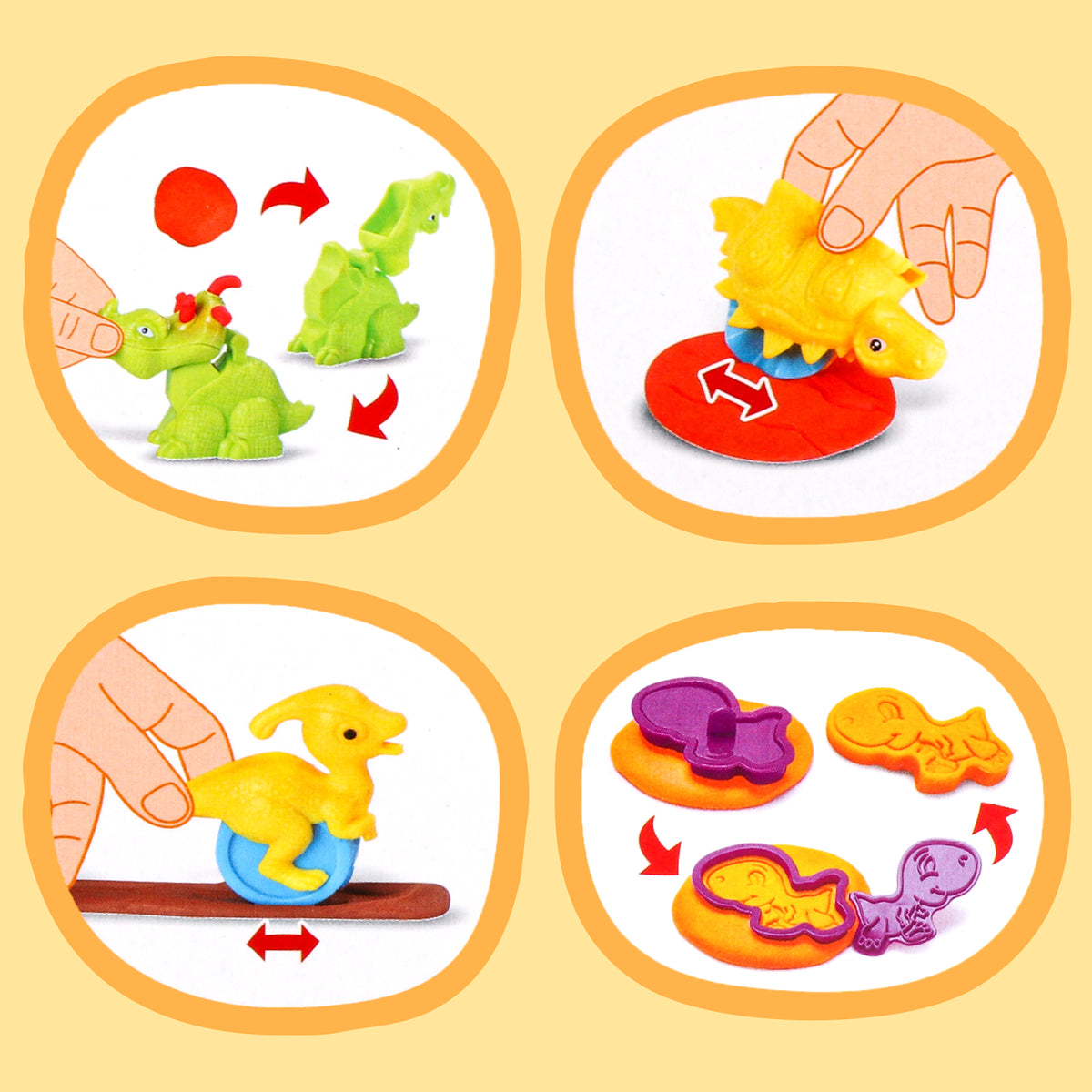 22 Pcs Play Dough Set with Dinosaur Molds F450073