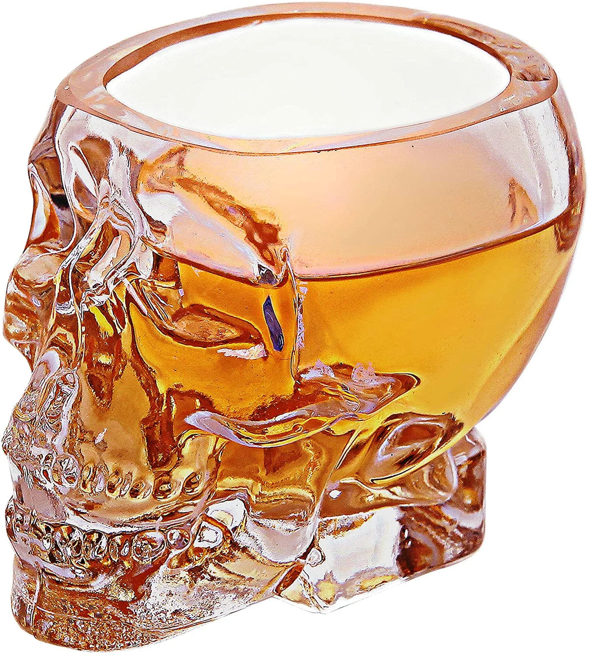 2.8 oz Set-of-6 Skull Shaped Clear Shot Glass O557