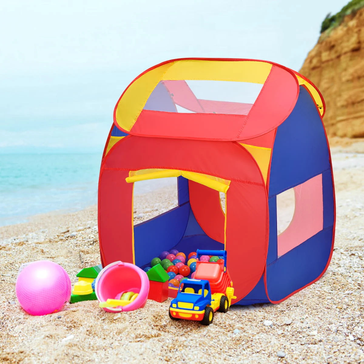 Portable Kid Play House Toy Tent with 100 Balls Q8494