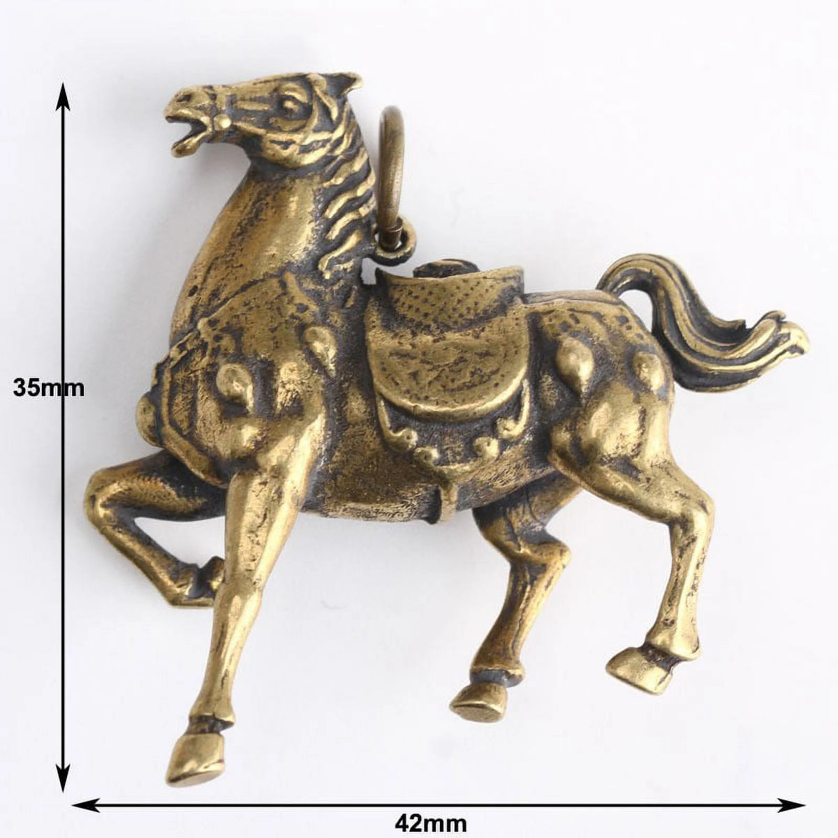 Solid Copper Race Horse Miniature Figurines Desk Decor Ornament Handmade Crafts I372230