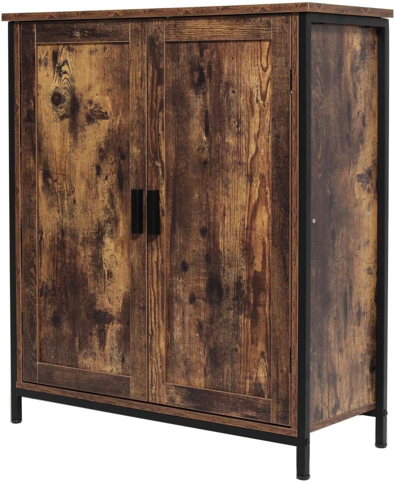 Rustic Brown Free Standing Cabinet with 1 Shelf & 2 Doors E133706