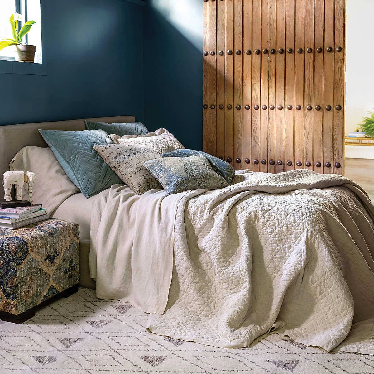 Twin Washed Linen Quilt M8519