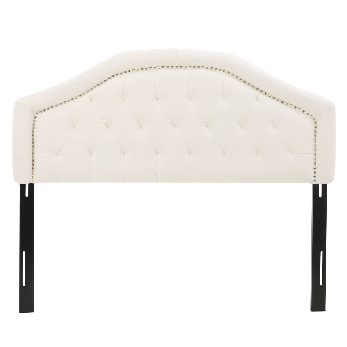 Ivory Fabric Queen/Full Headboard G8043