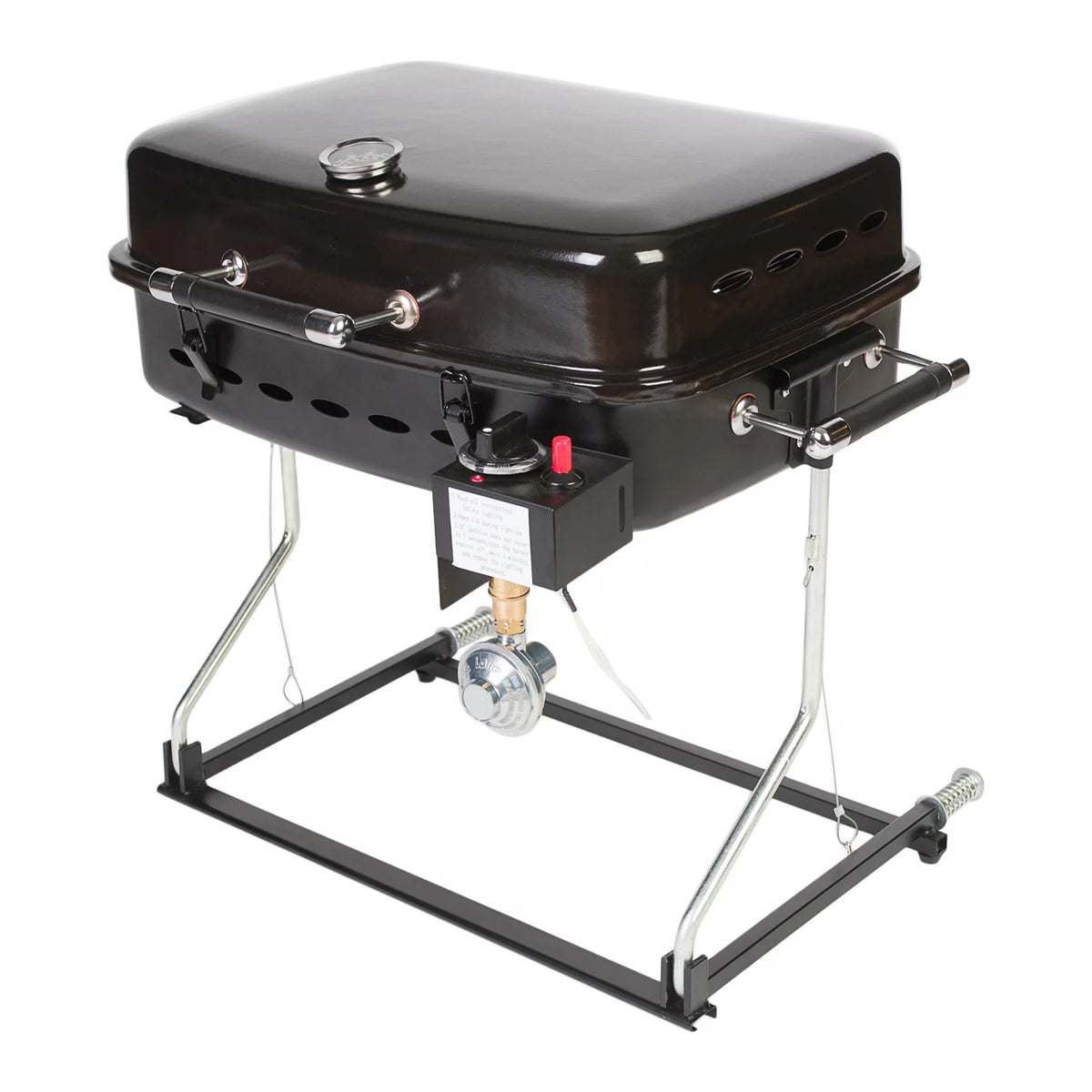 Black Barbecue Grille with Disposable Bottle Adapter Y54471