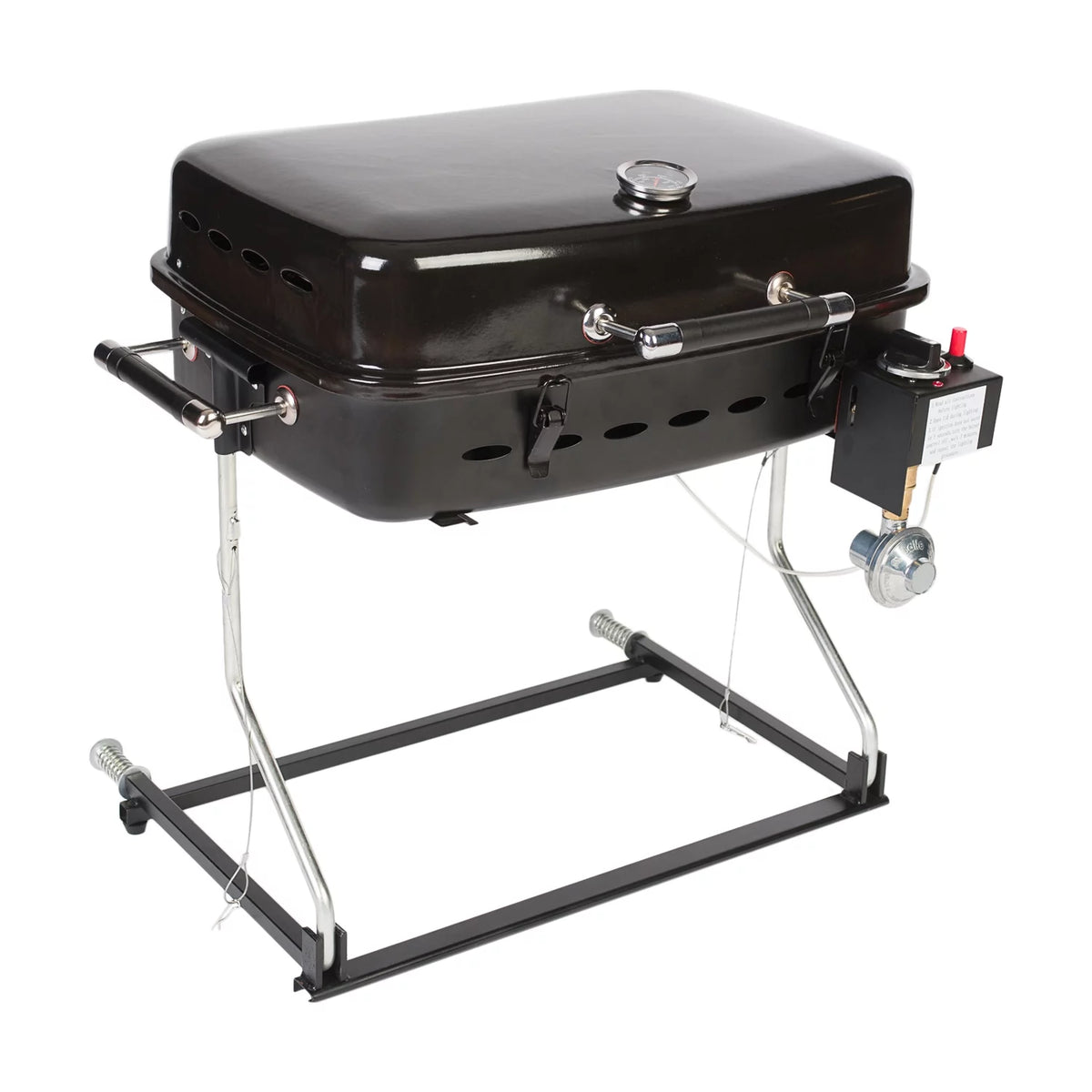 Black Barbecue Grille with Disposable Bottle Adapter Y54471