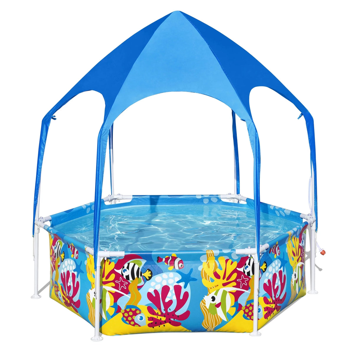 6' x 20 Above Ground Round Swimming Pool with Canopy O6780