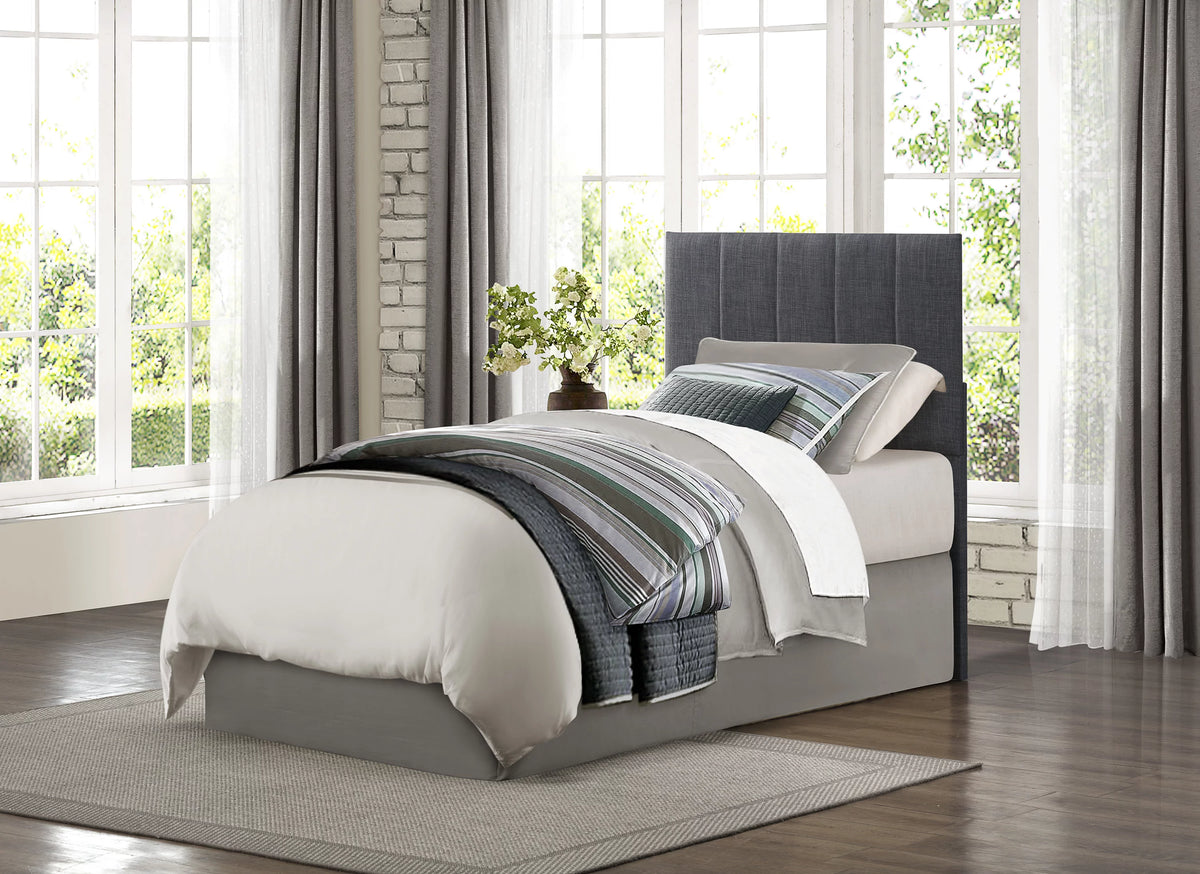 Twin Upholstery Panel Headboard Gray R364