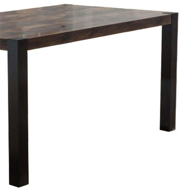 60 Inch Two Tone Dining Table with Block Legs N3638