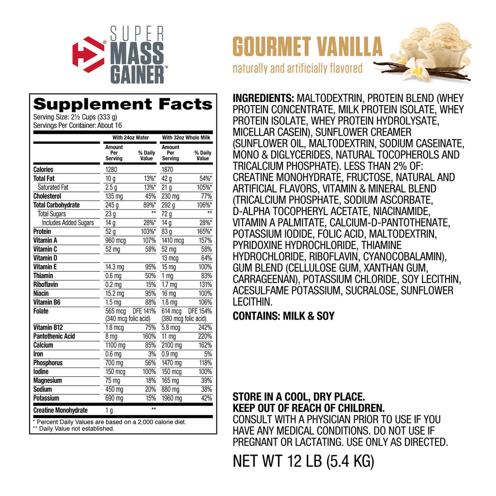 Gourmet Vanilla 12 lb Mass Gainer K6173