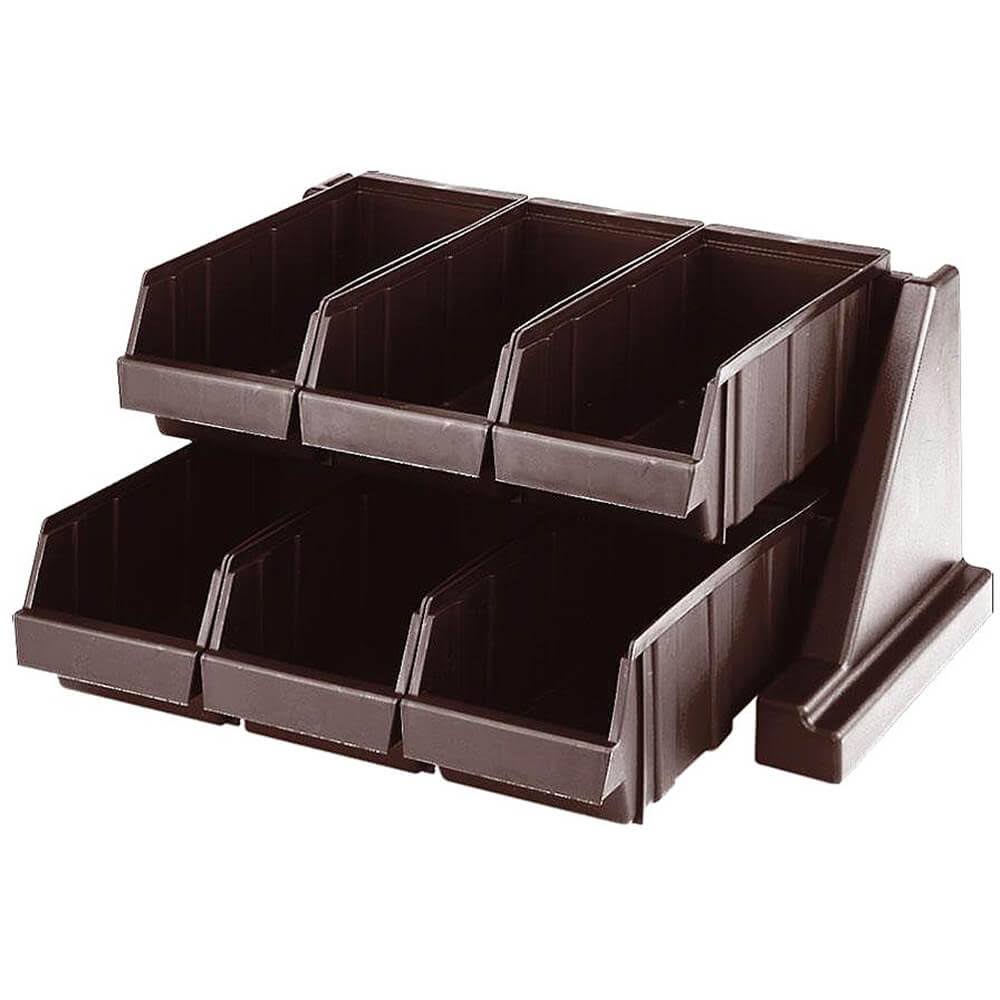 Dark Brown 6-Bin Organizer Rack C18754