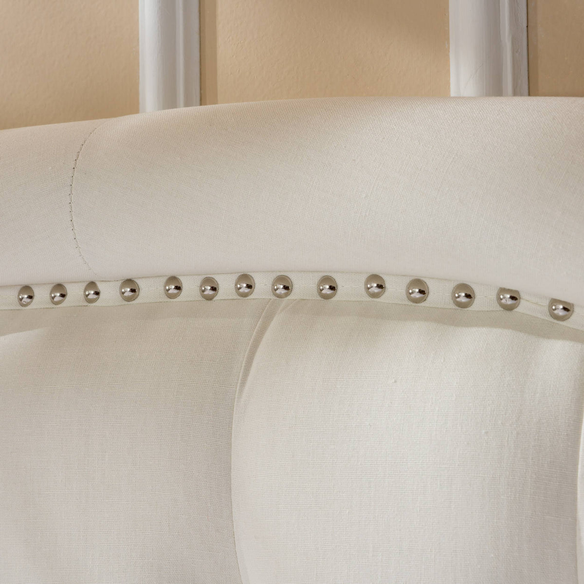 Ivory Fabric Queen/Full Headboard G8043