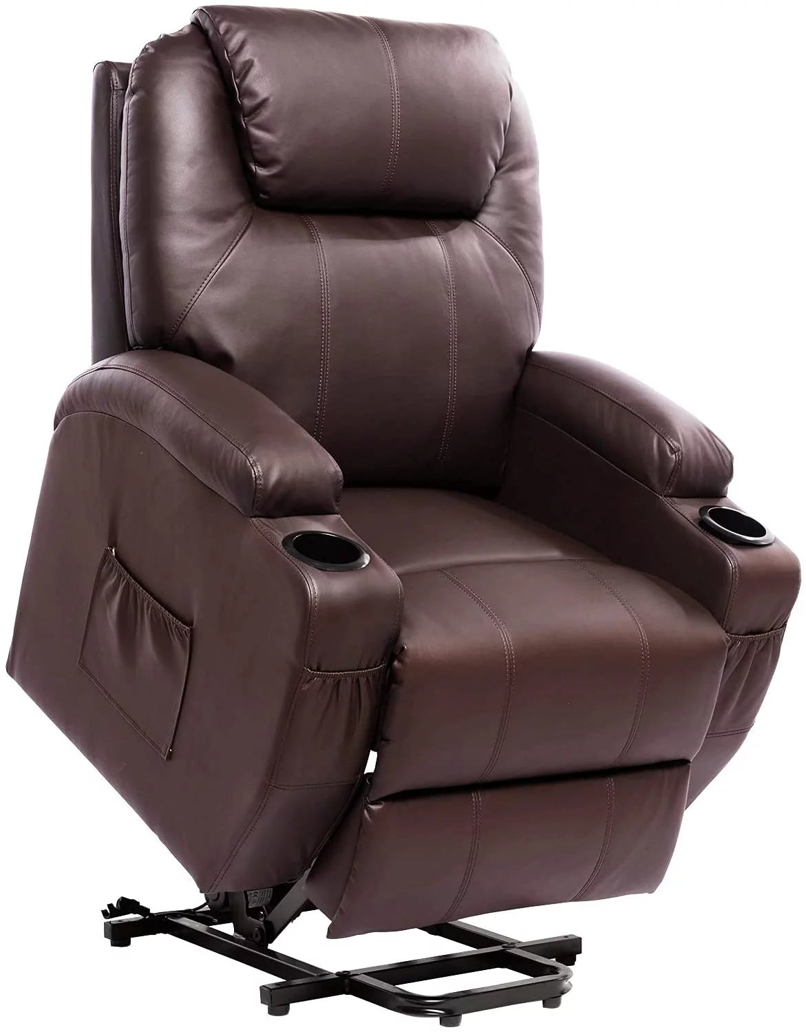 PU Leather Heated Power Lift Massage Recliner Chair A663
