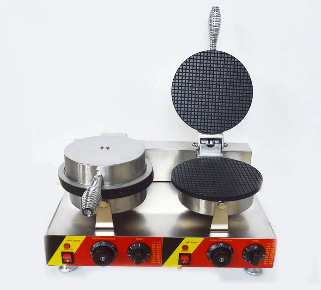 Ice Cream Cone Machine Egg Roll Toast Sandwich Maker Double Head 8.23in P1214