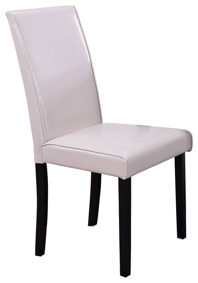 Cream Contemporary Side Chairs, Set of 2 W45243