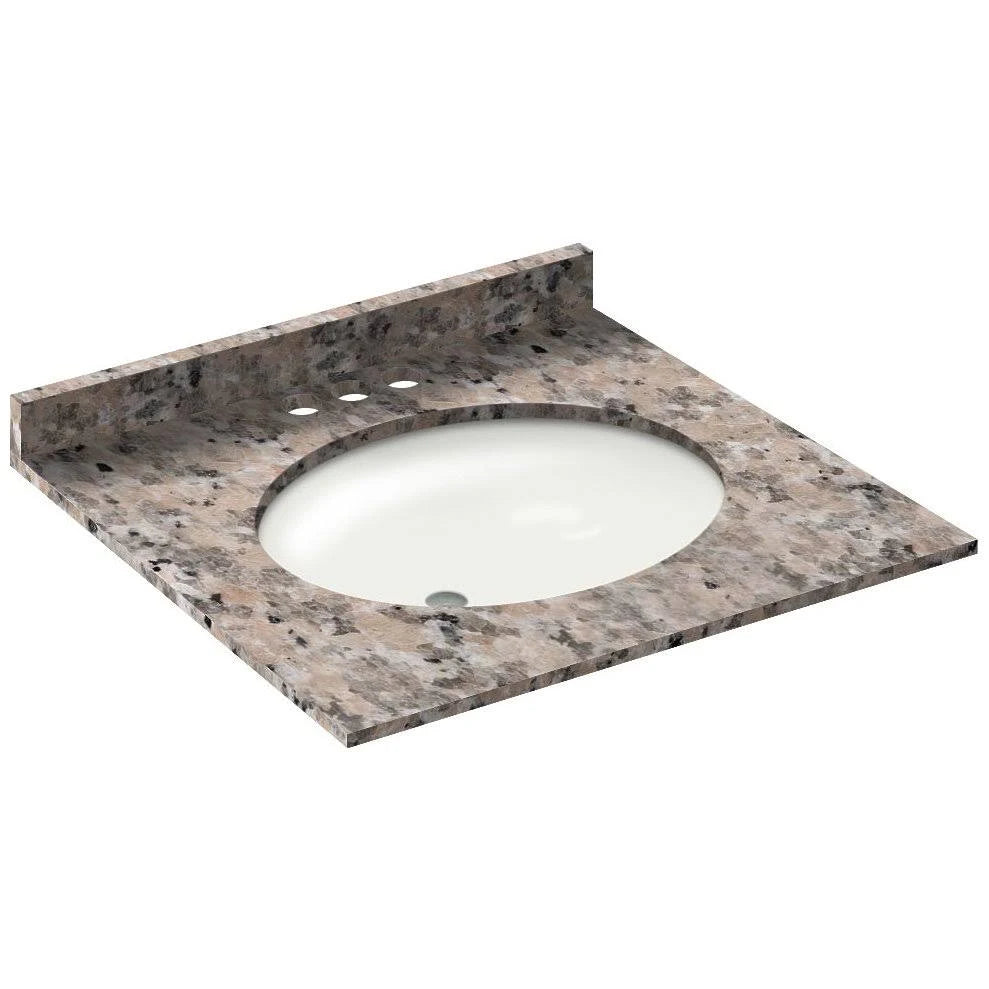 Single Vanity Top with Backsplash L531