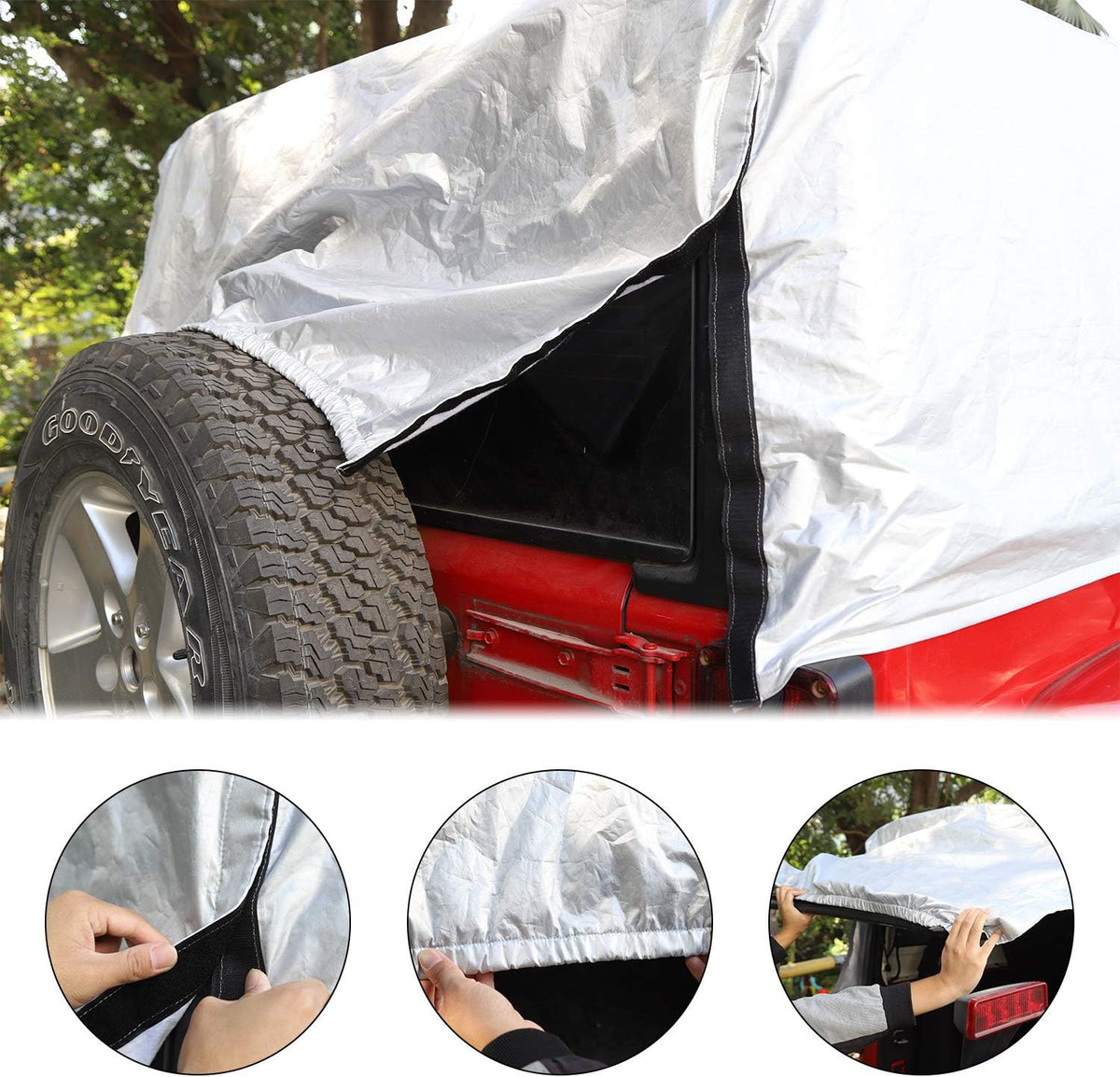 Car Rain Sunshade Cover for Jeep Wrangler JK JL 4 Door F838