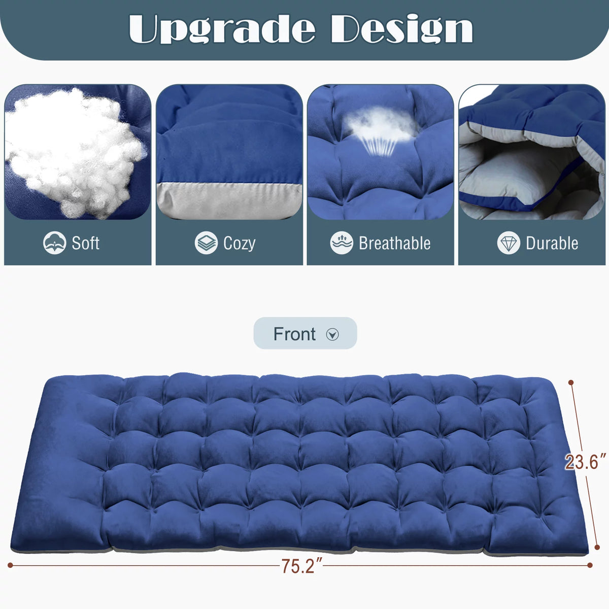 Adjustable 4-Position Folding Camping Cot with Pillow B97137